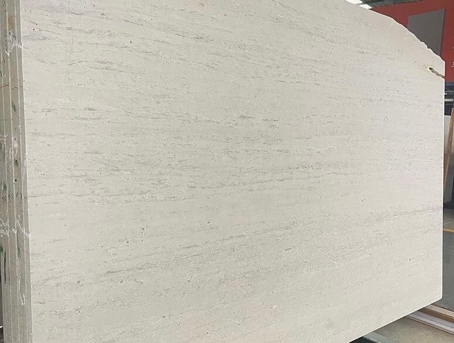Polar White Travertine Slab Vein Cutted 02 Polar White Travertine Slab Vein Cutted 02