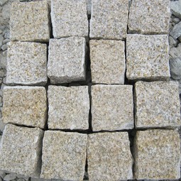 Sunset Gold Granite Paver of Cube Stone Natural Split Sunset Gold Granite Paver of Cube Stone Natural Split
