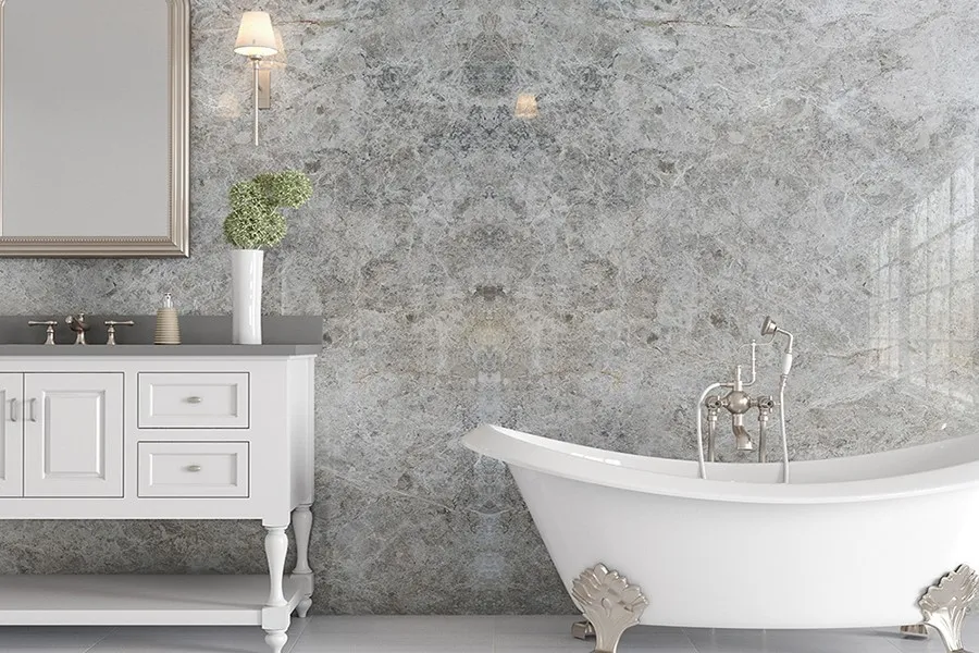 Silver Shadow Marble Bathroom Wall Silver Shadow Marble Bathroom Wall