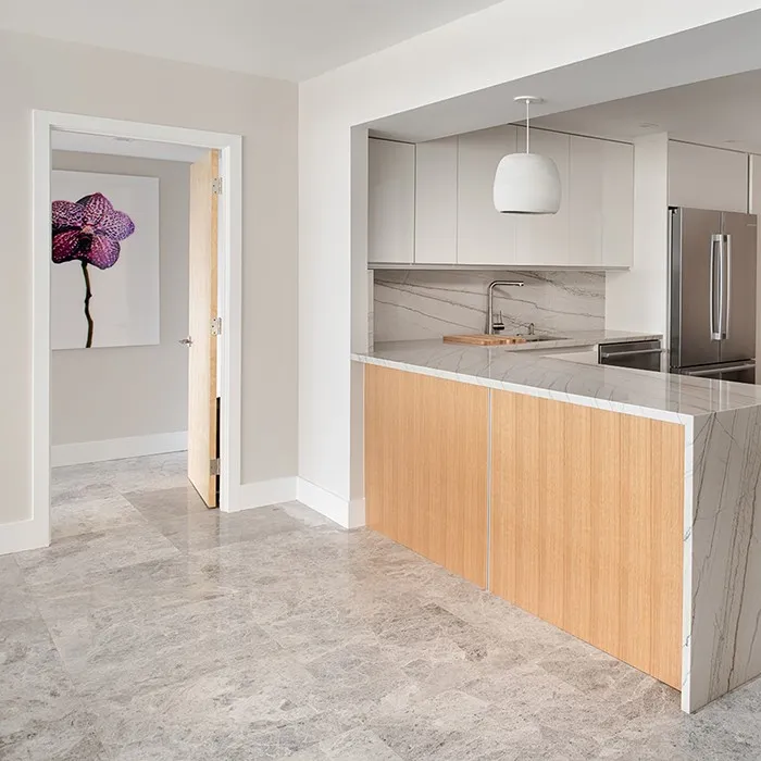Silver Shadow Marble Kitchen Floor
